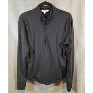 Tommy Bahama Shirt Men Sz XL Gray Black 1/4 Zip Pullover Long Sleeve Casual Golf